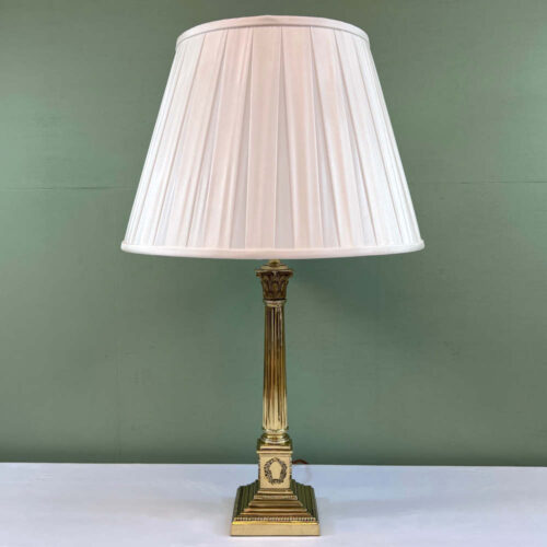 corinthian column lamp in brass