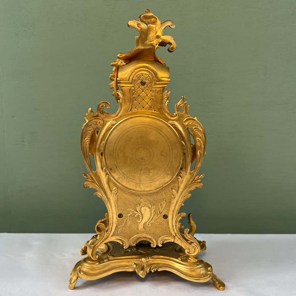 french ormolu clock garniture