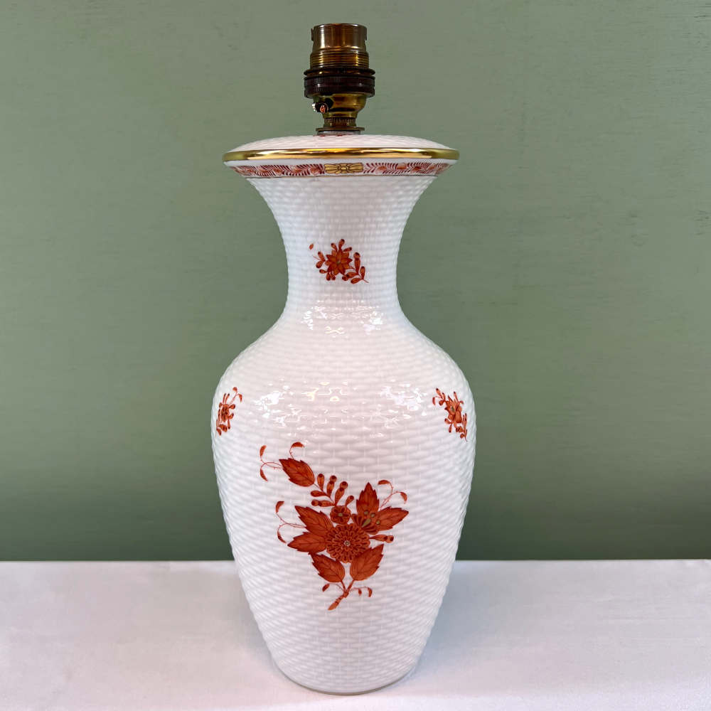 herend apponyi orange lamp
