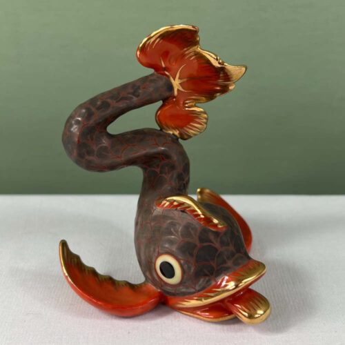 herend bronze and red fish