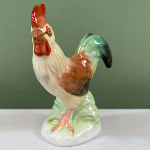 herend cockerel in natural design