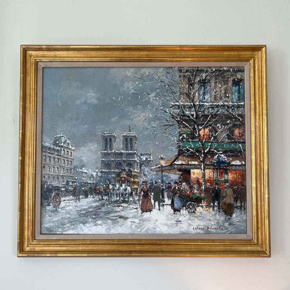 Antoine Blanchard - Notre Dame Under Snow