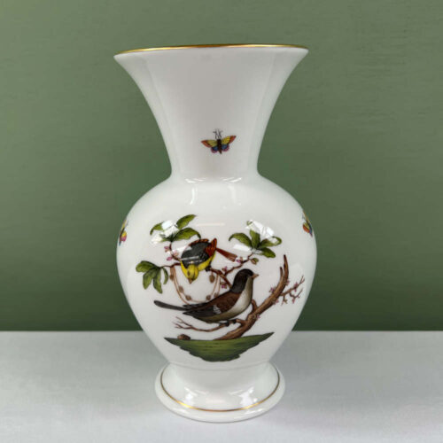 herend vase in rothschild bird design