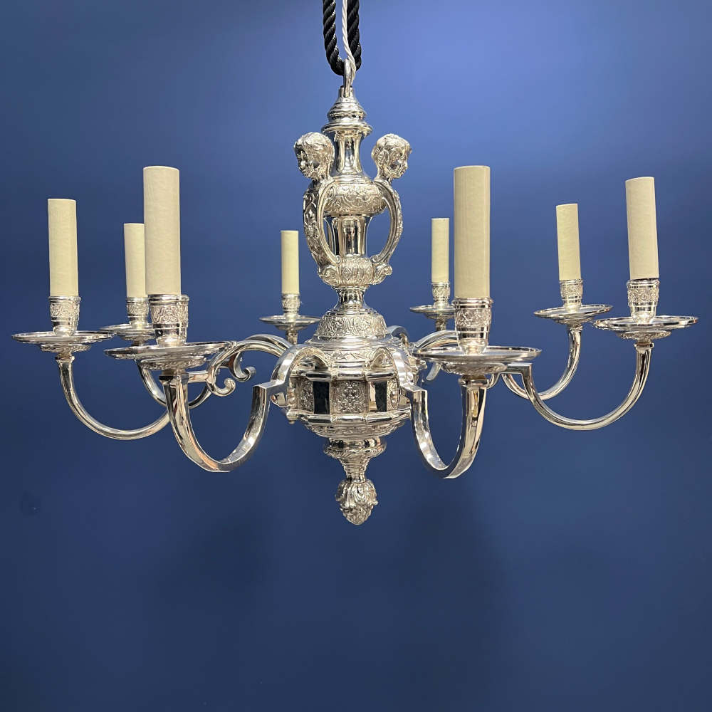 silver chandelier