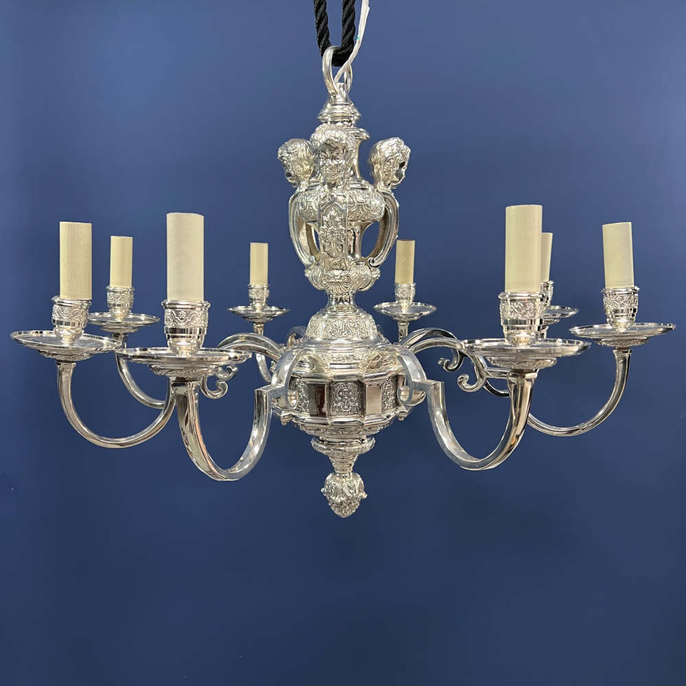 silver chandelier