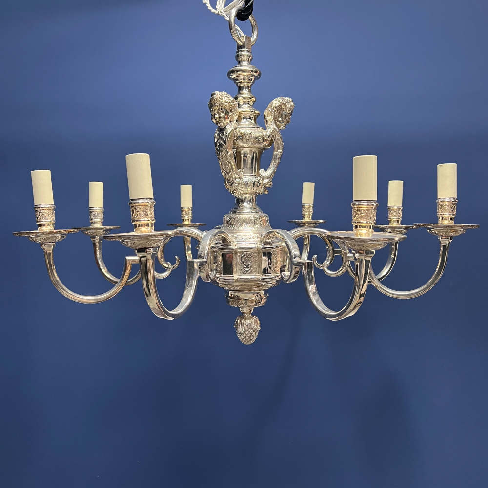 silver chandelier