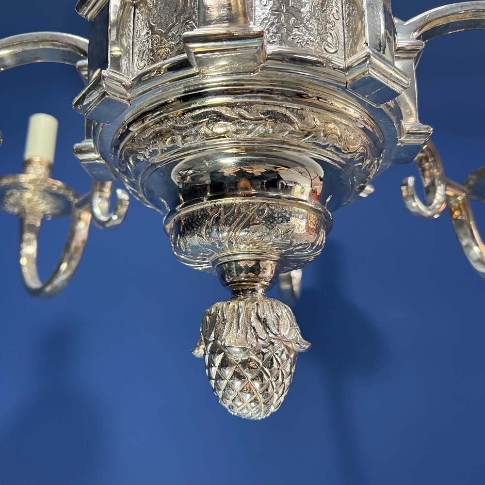 silver chandelier