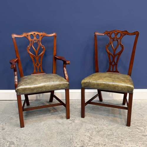 set of mahogany chairs