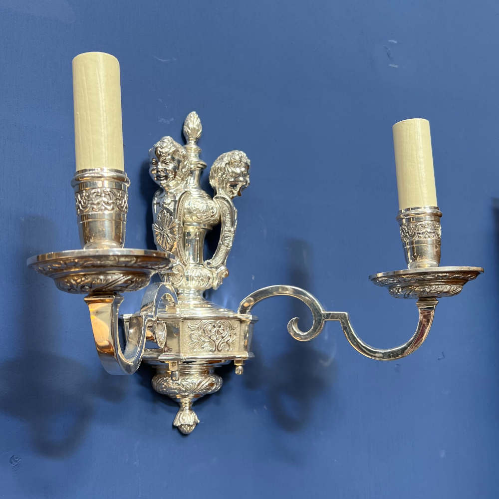 Pair of Silver Wall Lights - Image 2
