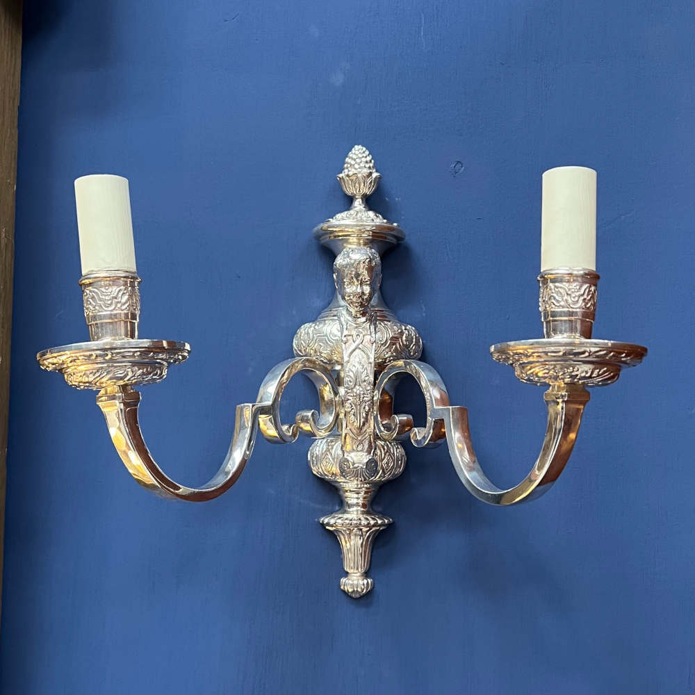 Pair of Silver Wall Lights - Image 2