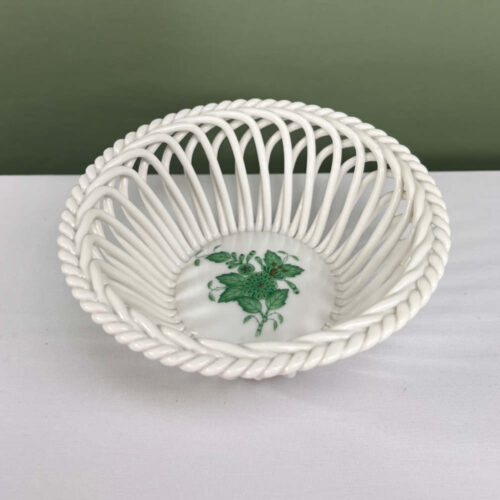 herend basket weave pot