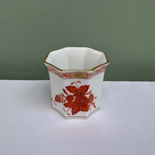 herend octagonal orange pot