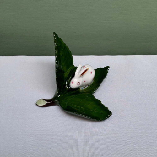 herend rabbit on leaf